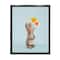 Stupell Industries Spring Bunny Floral Daffodils Floater Framed Art